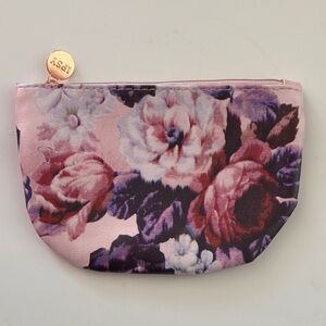 Ipsy Floral Cosmetic Bag in Pink and Purple